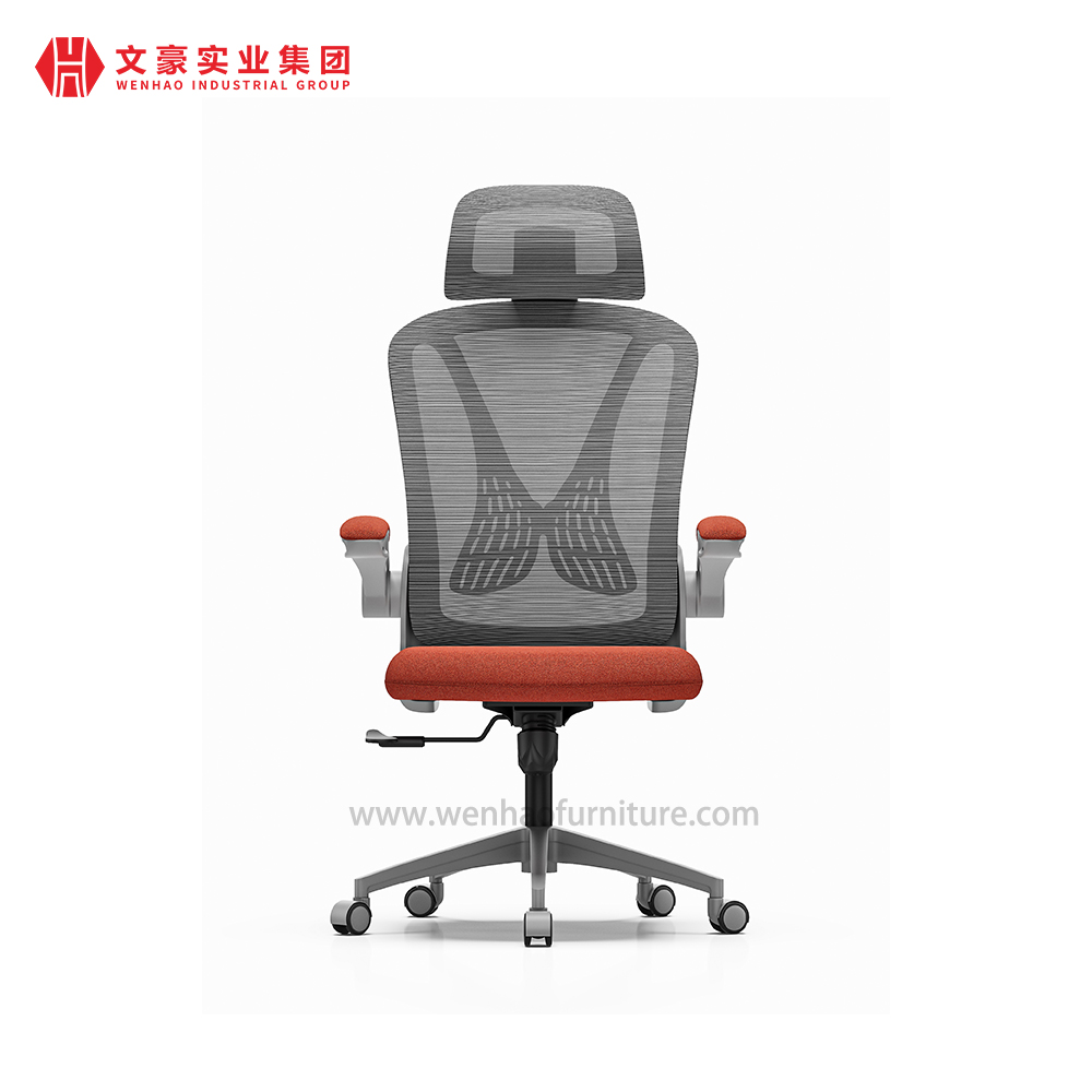 符合人体工程学可调节办公椅带头枕电脑椅带腰部支撑工厂
