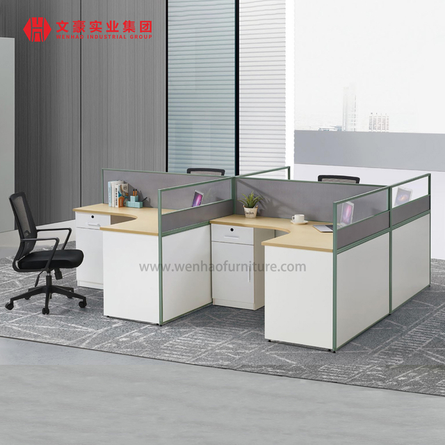办公空间 4 人屏风桌 工作站屏风 工作区家具