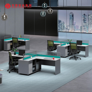 2人办公屏风桌+办公转椅