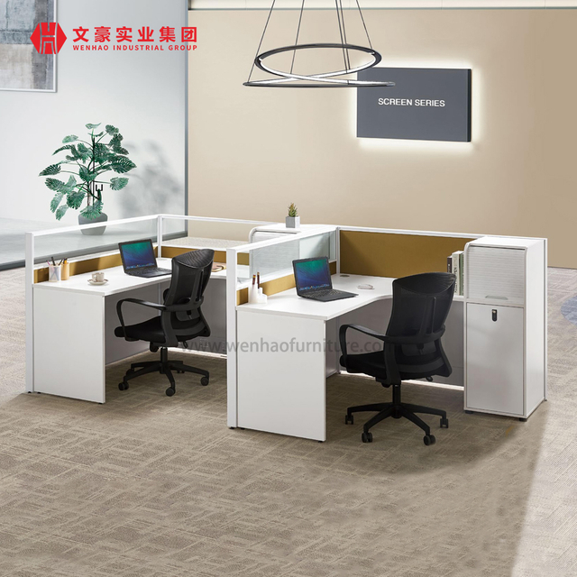 铝制办公空间 2 座屏风办公桌项目工作站屏风