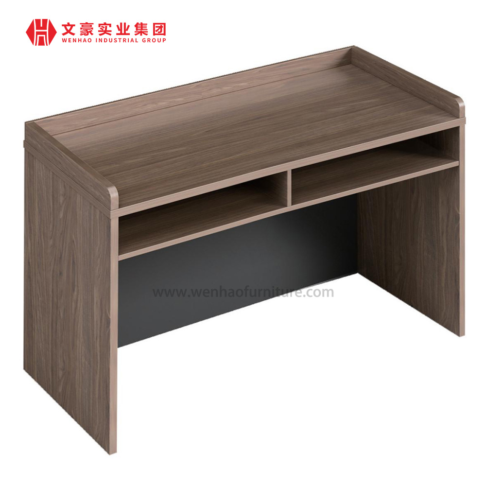 现代胡桃木训练桌带铁脚三聚氰胺木制训练桌学校钢架训练家具