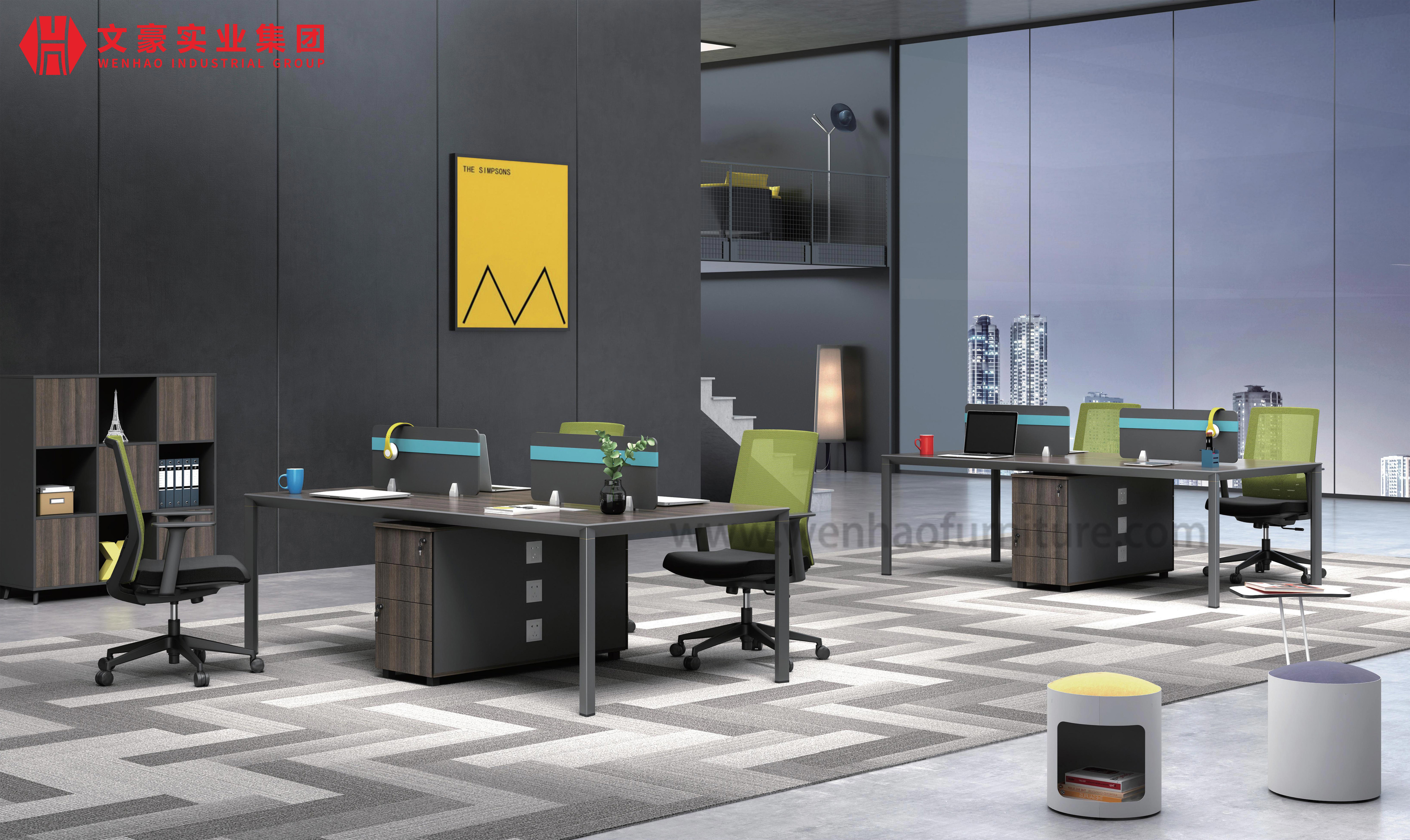 行政办公桌带柜子工作台架子家具套装