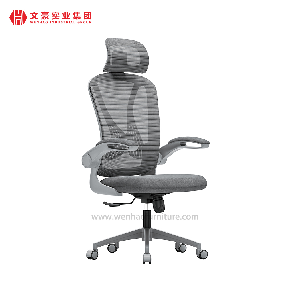 中国办公PU老板椅人体工学网状旋转椅供应