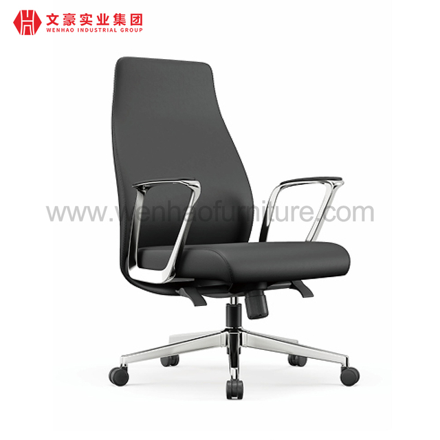 现代真皮老板办公椅旋转专业软垫办公桌椅中国制造商