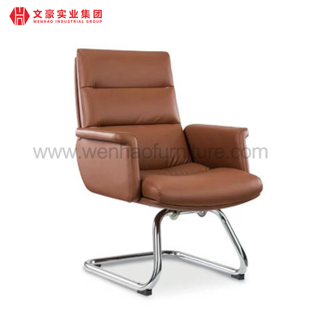 皮革宾客椅 钢制会议椅 会议室座椅家具