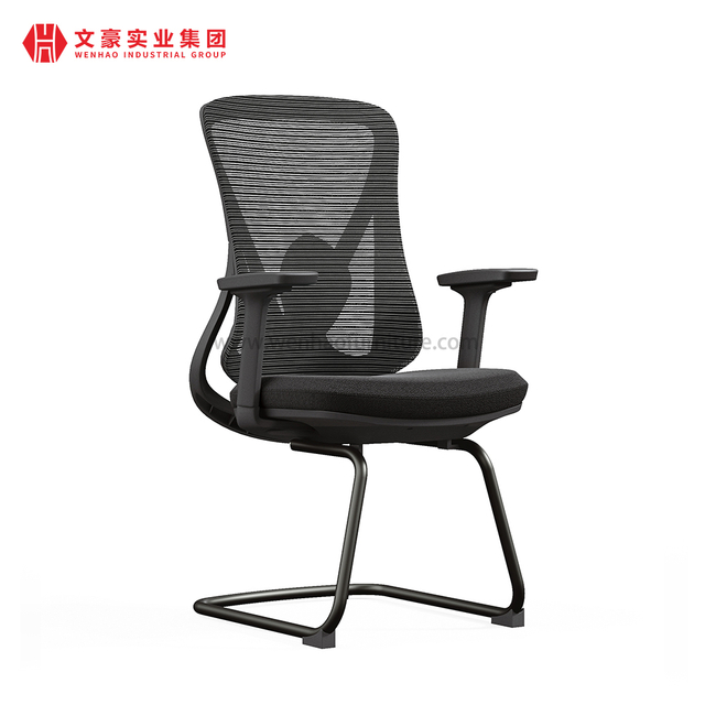 布艺会议椅带可调节家用电脑钢制会议椅