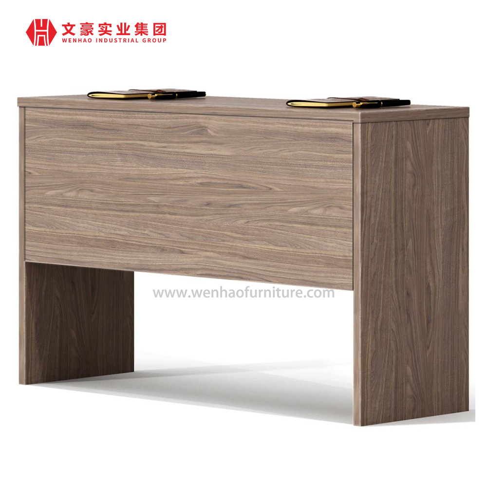 现代胡桃木训练桌带铁脚三聚氰胺木制训练桌学校钢架训练家具