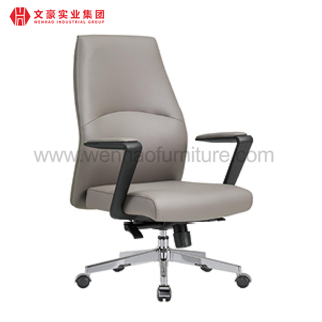 豪华秘书腰靠办公桌电脑椅带轮真皮办公椅