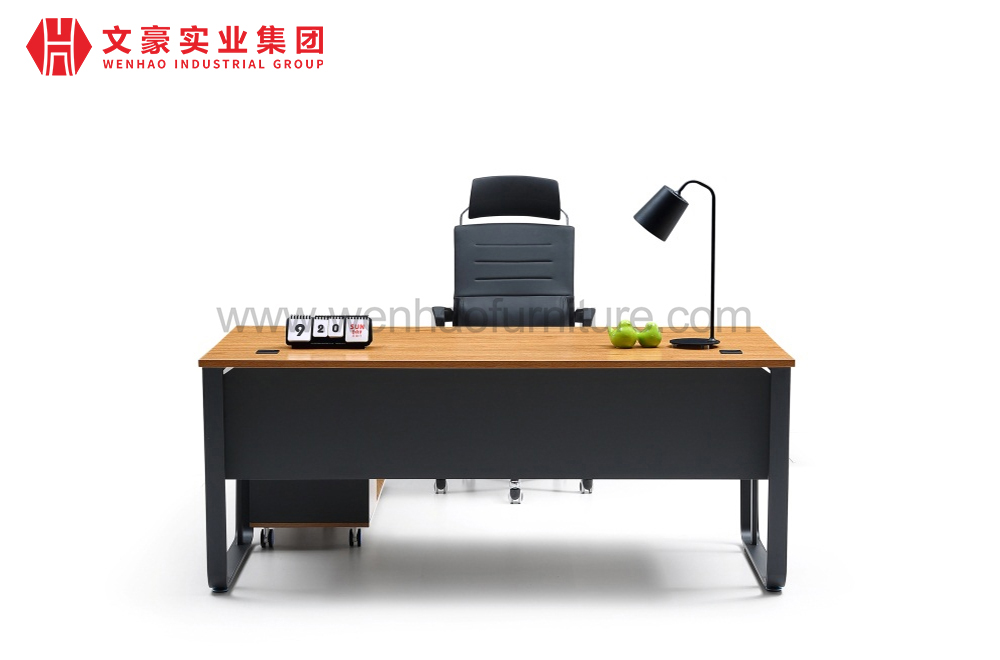 文豪定制带抽屉办公桌木家具厂