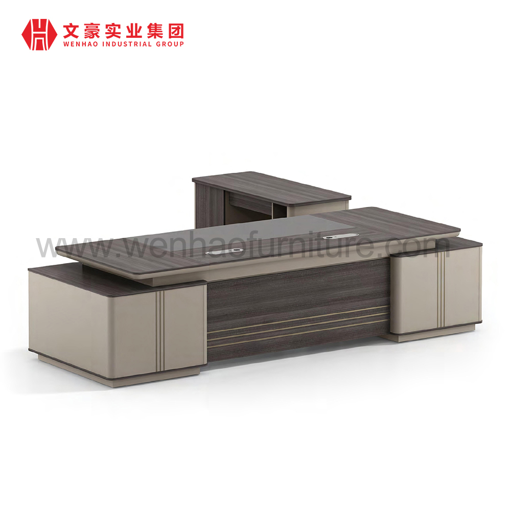 商用办公家具豪华老板办公桌现代L形CEO行政办公桌 