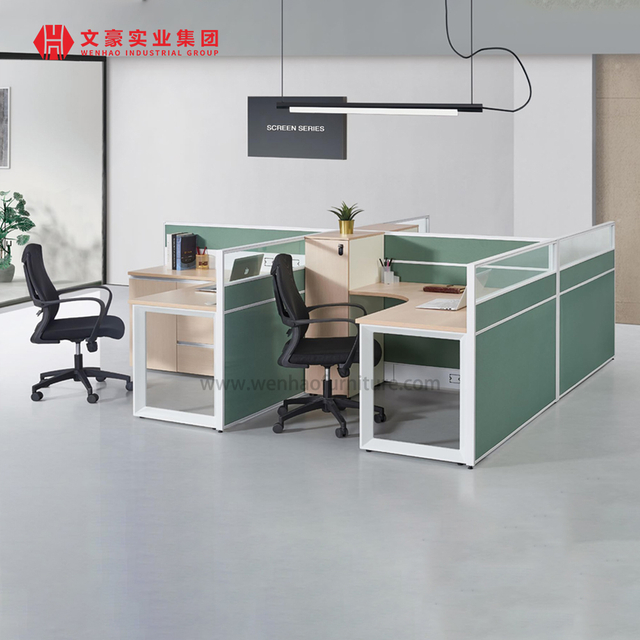 中国办公室屏风任务桌工作站 4 人屏风办公桌 